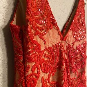 Free People Red Lace Dress. Perfect Valentines Dress/Date night dress.